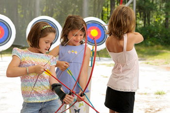 three-girls-practicing-archery